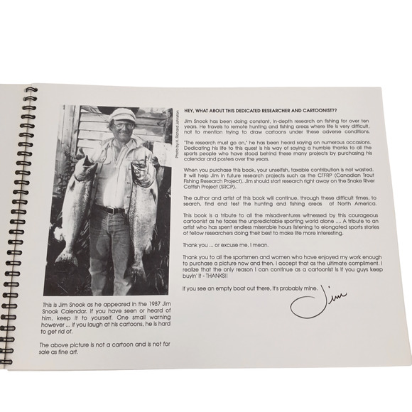 VTG The Snook Book Lot 1 & 2 by Jim Snook – Outdoor Sports Humor Cartoon Books - Picture 5 of 16